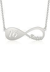 fetching custom name silver baby necklace